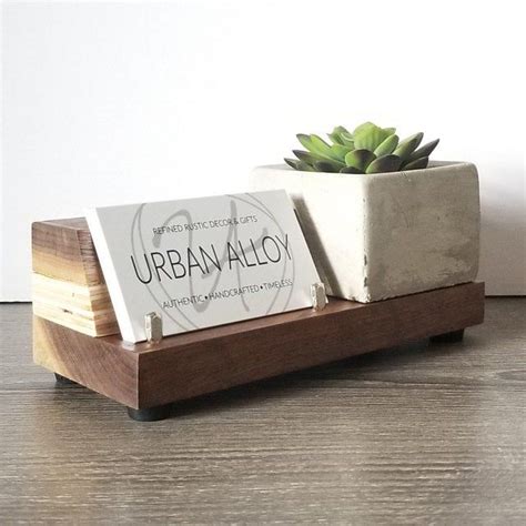 coastal business card holder desk